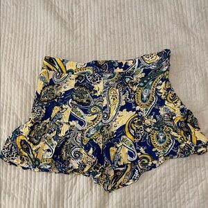 Vibrant Paisley High Waist Women's Shorts